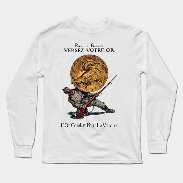 WWI Gold for French Victory Long Sleeve T-Shirt by historicimage